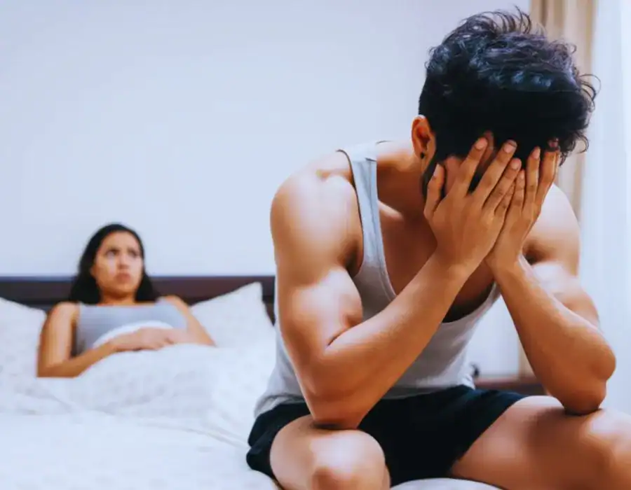 Image of upset man in need of erectile dysfunction treatment West Hampstead