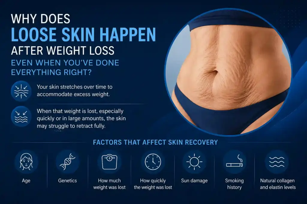 Why Does Loose Skin Happen After Weight Loss Even When You’ve Done Everything Right West Hampstead?